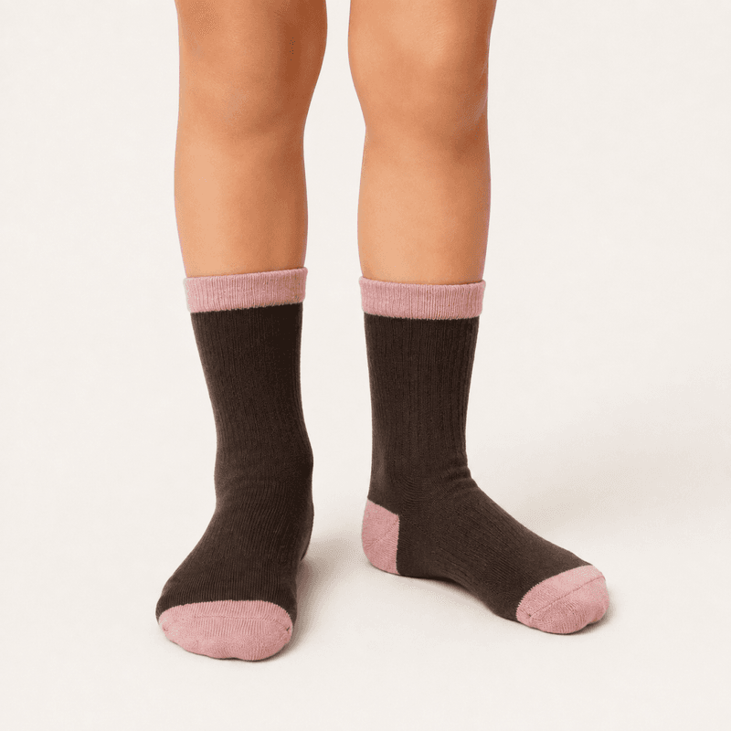 Bruse ullsokker, 3pk Edland, Rose Brown mix