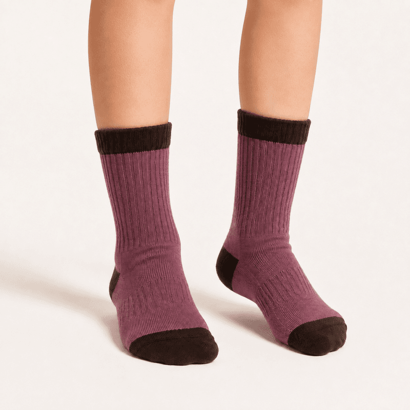 Bruse Bambus Sokker 3pk, Dyrkolbotn, Rose Brown
