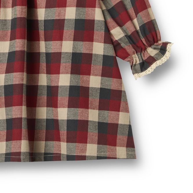 Hovedbilde Wheat, Dress L/S Lace Bella, red blue check