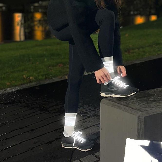 Hovedbilde Morild Flat Skolisser 130cm med refleks, hvit