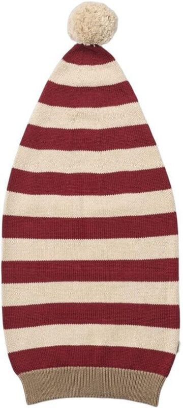 Wheat, Knitted Christmas Hat, red stripe
