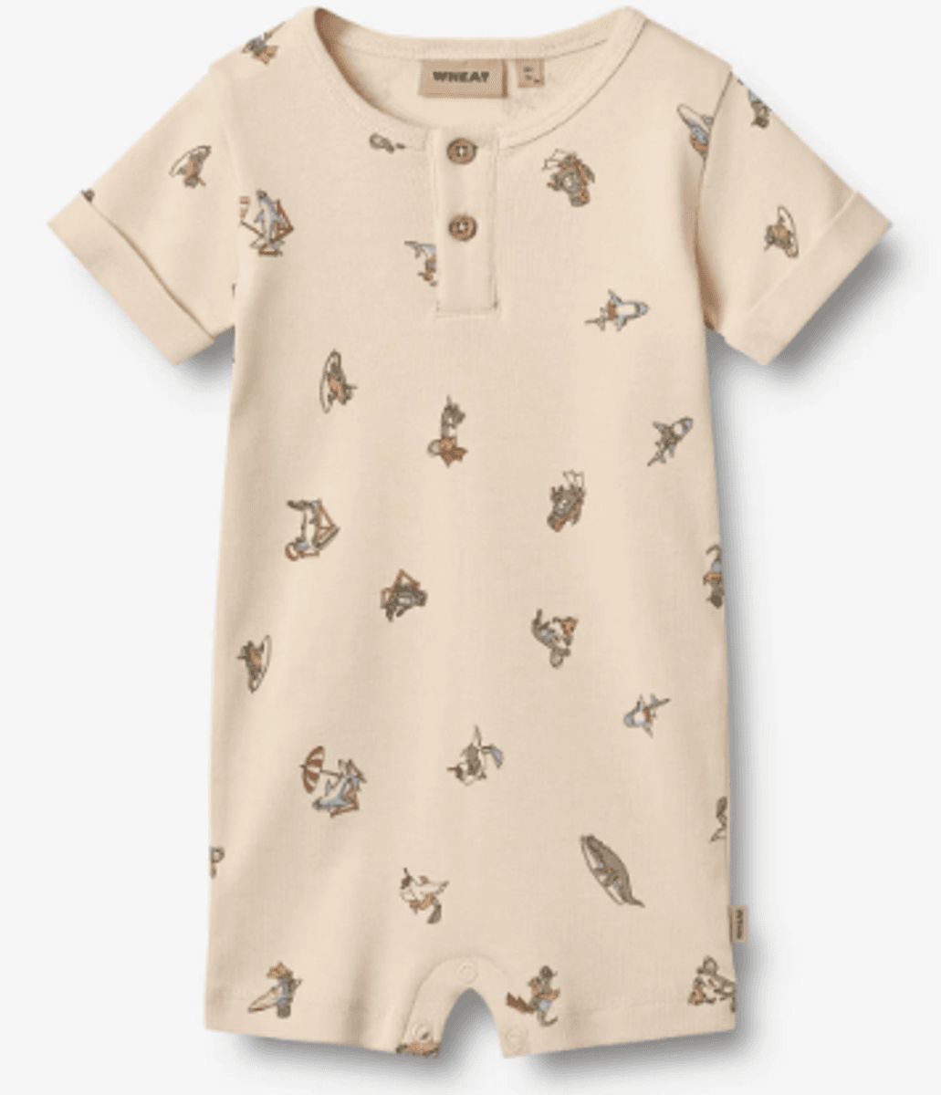 Wheat, Jumpsuit S/S Alfred, Beach friends (92 cm)