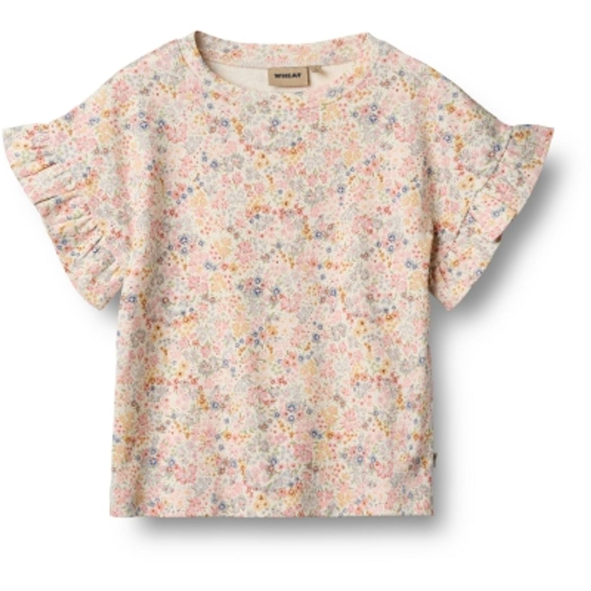 Wheat, T-skjorte S/S Ally, Bright flowers (128 cm)