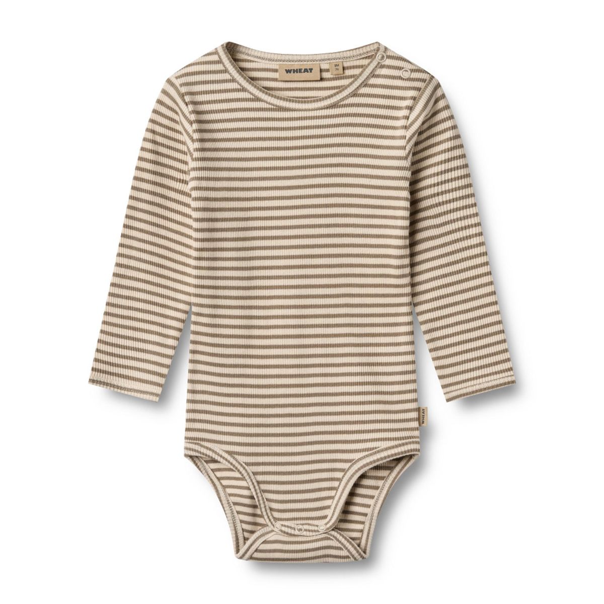 Wheat, Body L/S Berti Baby, Stone Stripe (86/18 mnd)