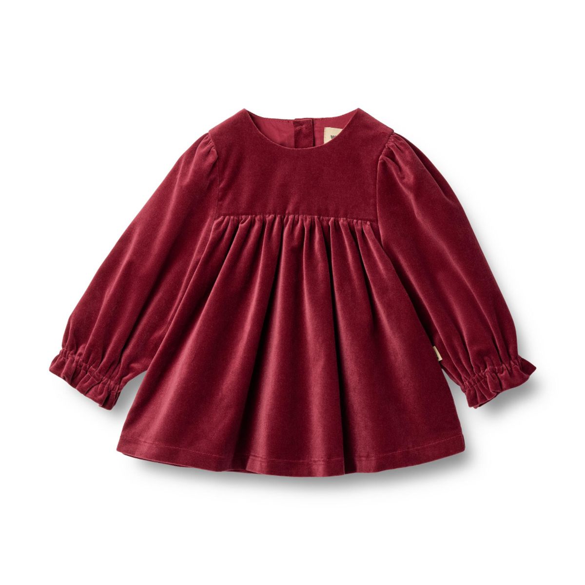 Wheat, Dress L/S Elvira baby, ruby red (62/3 mnd)
