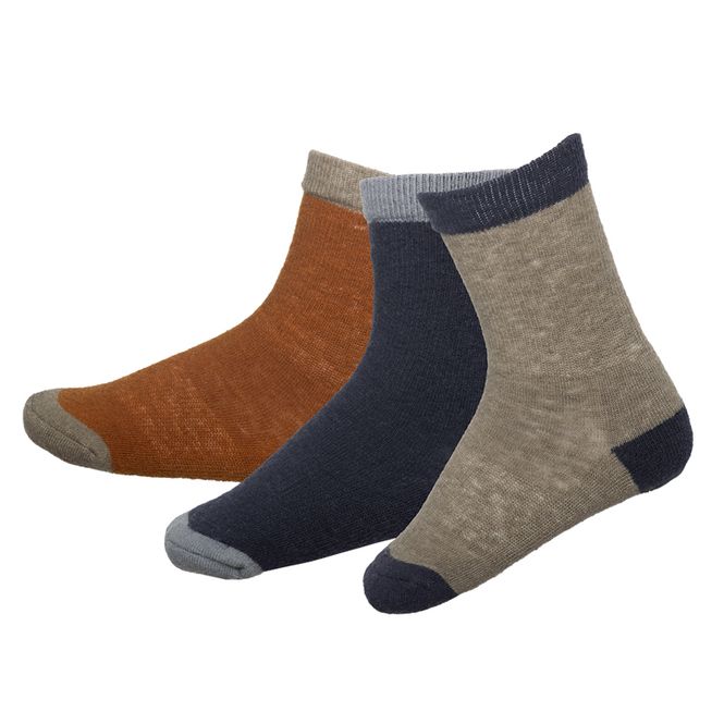 Hovedbilde Bruse ullsokker, 3pk Edland, Roasted Pecan