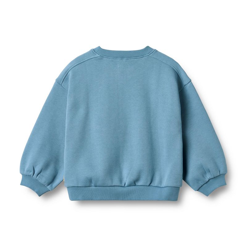 Wheat, Sweatshirt L/S embroidery Eliza, Winter Blue