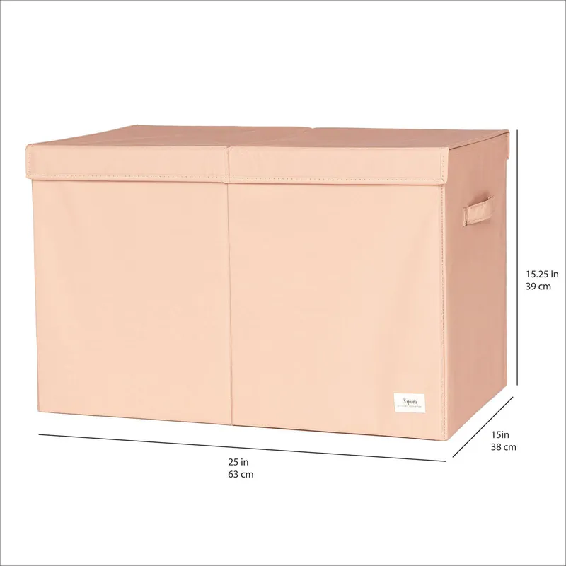 3 Sprouts Folding toy chest, Clay