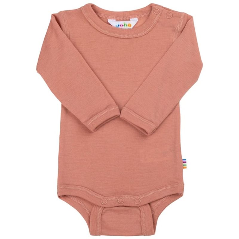 Joha, Body L/S merinoull, Rosa
