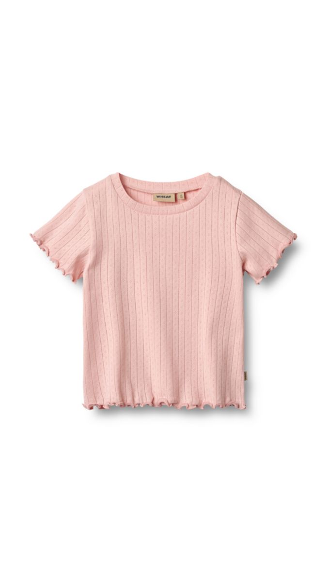 Wheat, Rib T-Shirt Irene, Rose sprinkle (128 cm)