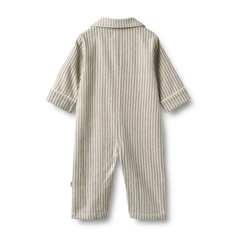 Wheat, Night Suit L/S Lennie Baby, Blue Stripe