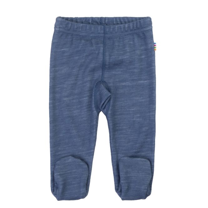 Hovedbilde Joha ulleggings med fot, ull/bambus, Mørkeblå